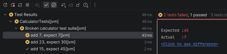 TestBalloon Example Test Run